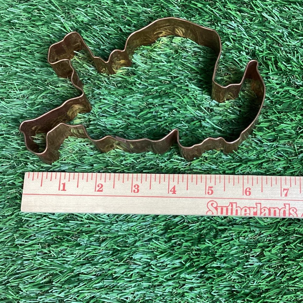 Large Solid Copper Walking Santa w/ Sack Cookie Cutter - Picture 5 of 6